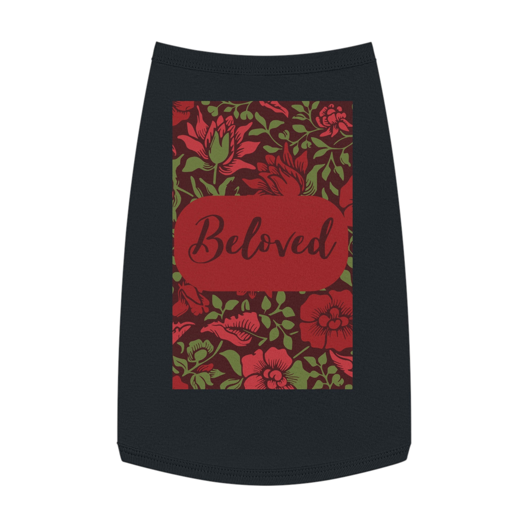 Beloved Floral Pet Tank Top — Red Rose Dog Shirt