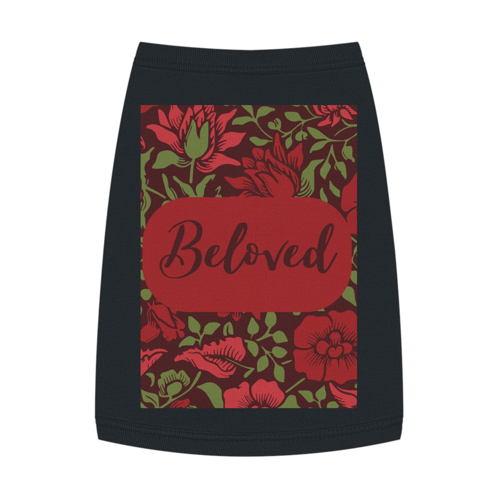 Beloved Floral Pet Tank Top — Red Rose Dog Shirt