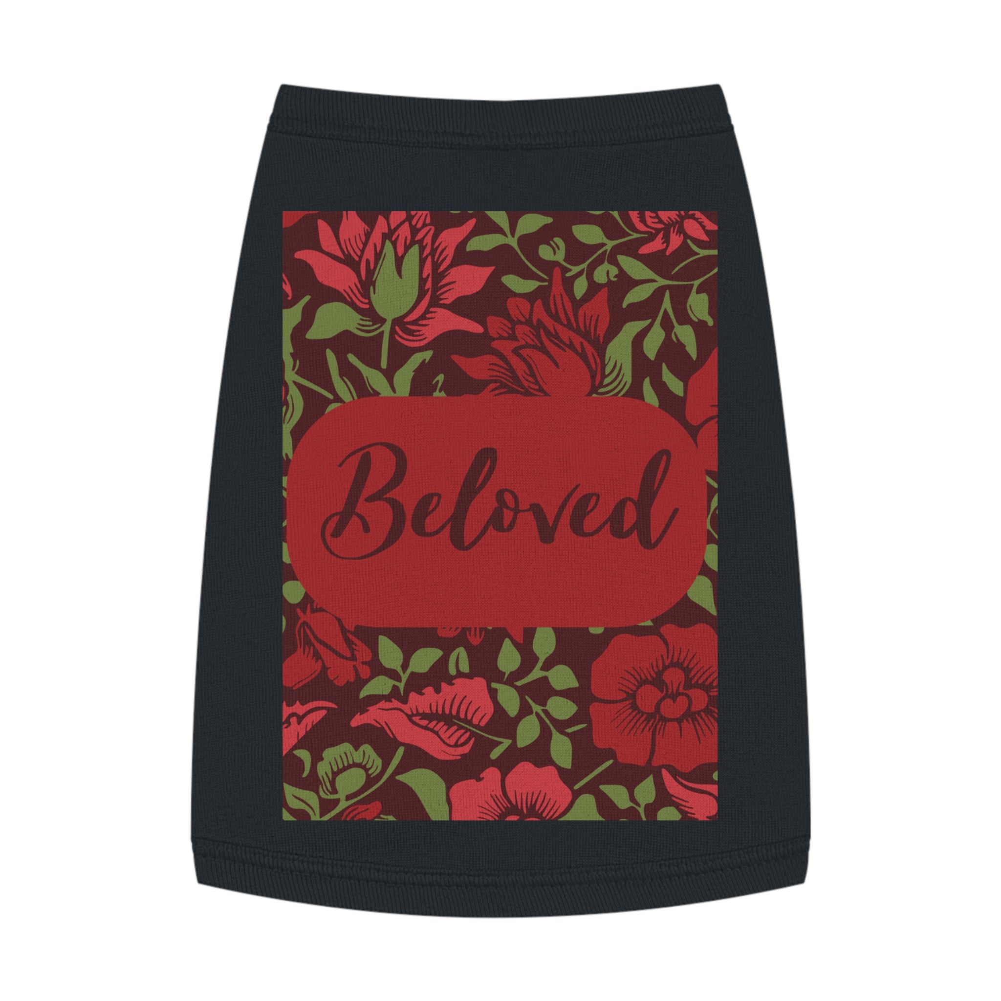 Beloved Floral Pet Tank Top — Red Rose Dog Shirt