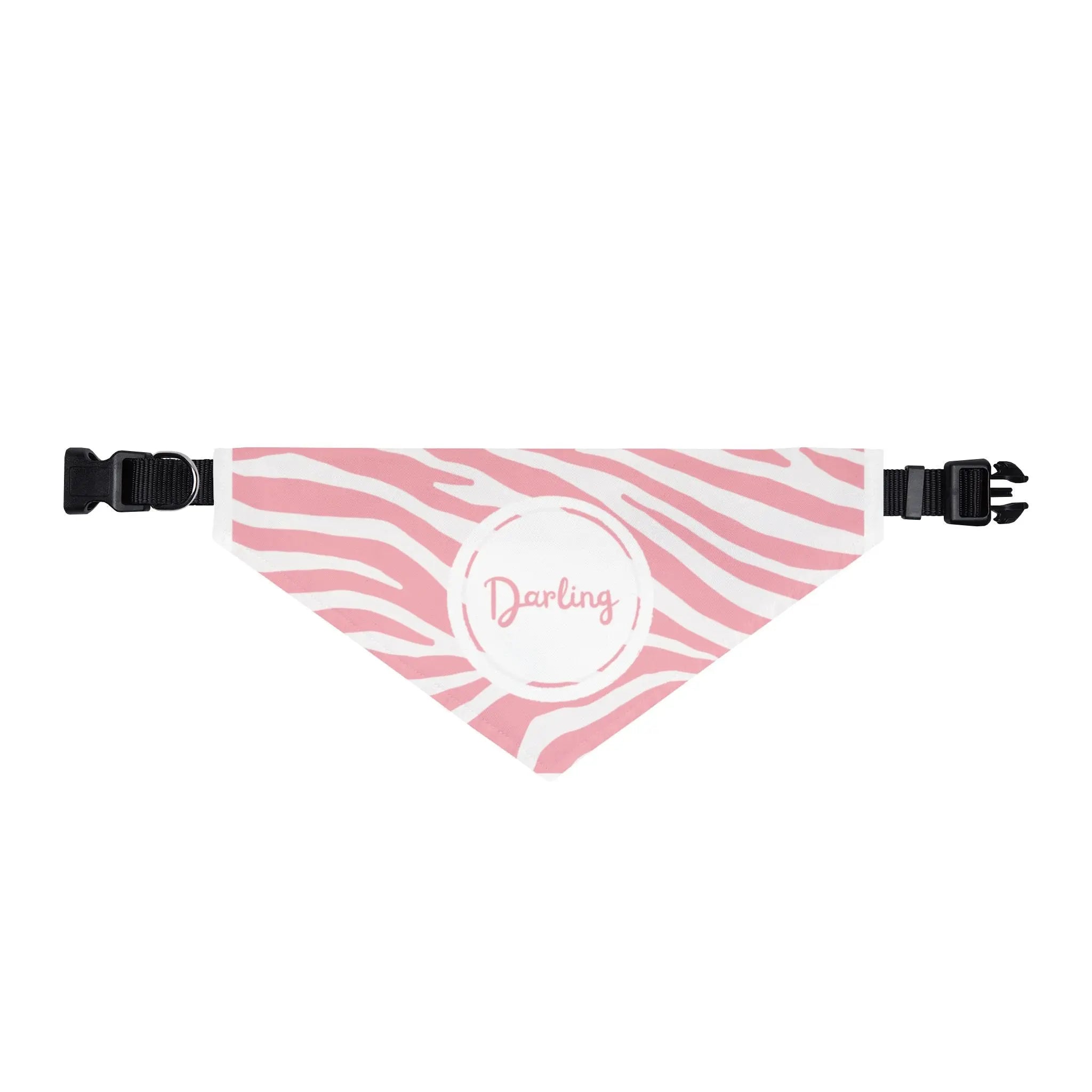 Pink Zebra "Darling" Clip-On Pet Bandana — Every Purchase Helps Rescue Dogs