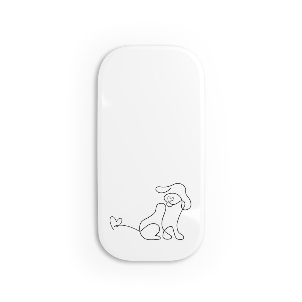 Phone Grip — Minimal Line Dog Click-On Stand