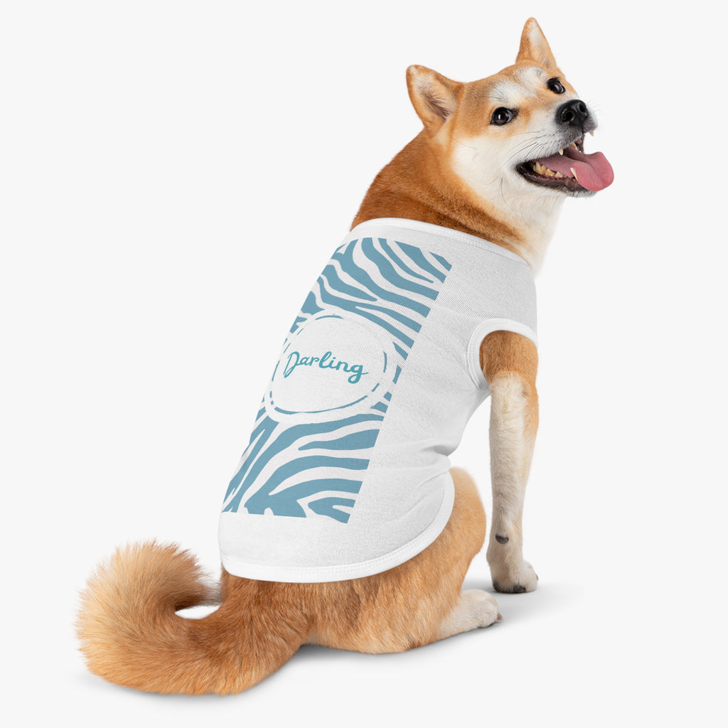 Pet Tank Top — Blue Zebra 'Darling' Dog Shirt Every Purchase Helps Rescue Dogs