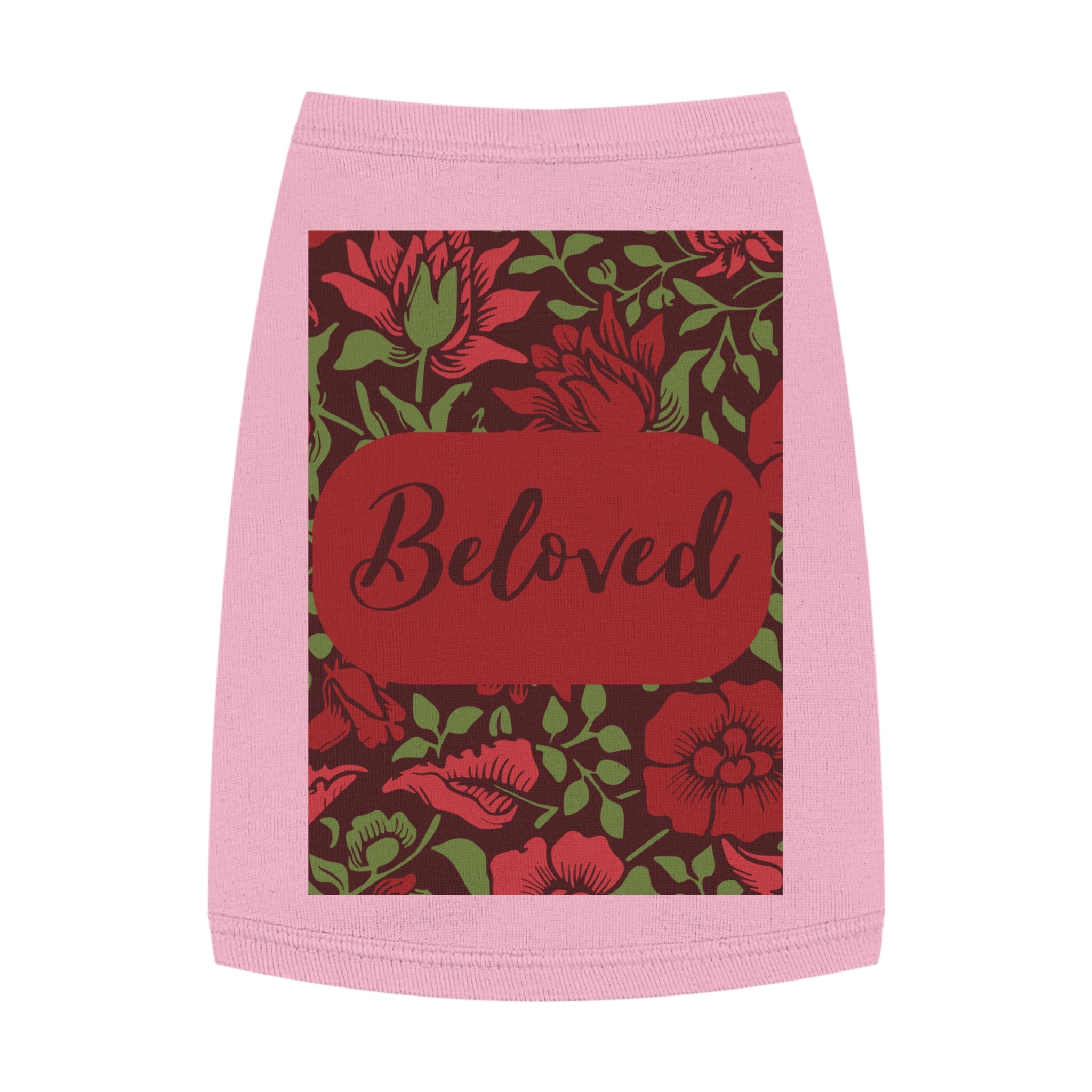 Beloved Floral Pet Tank Top — Red Rose Dog Shirt