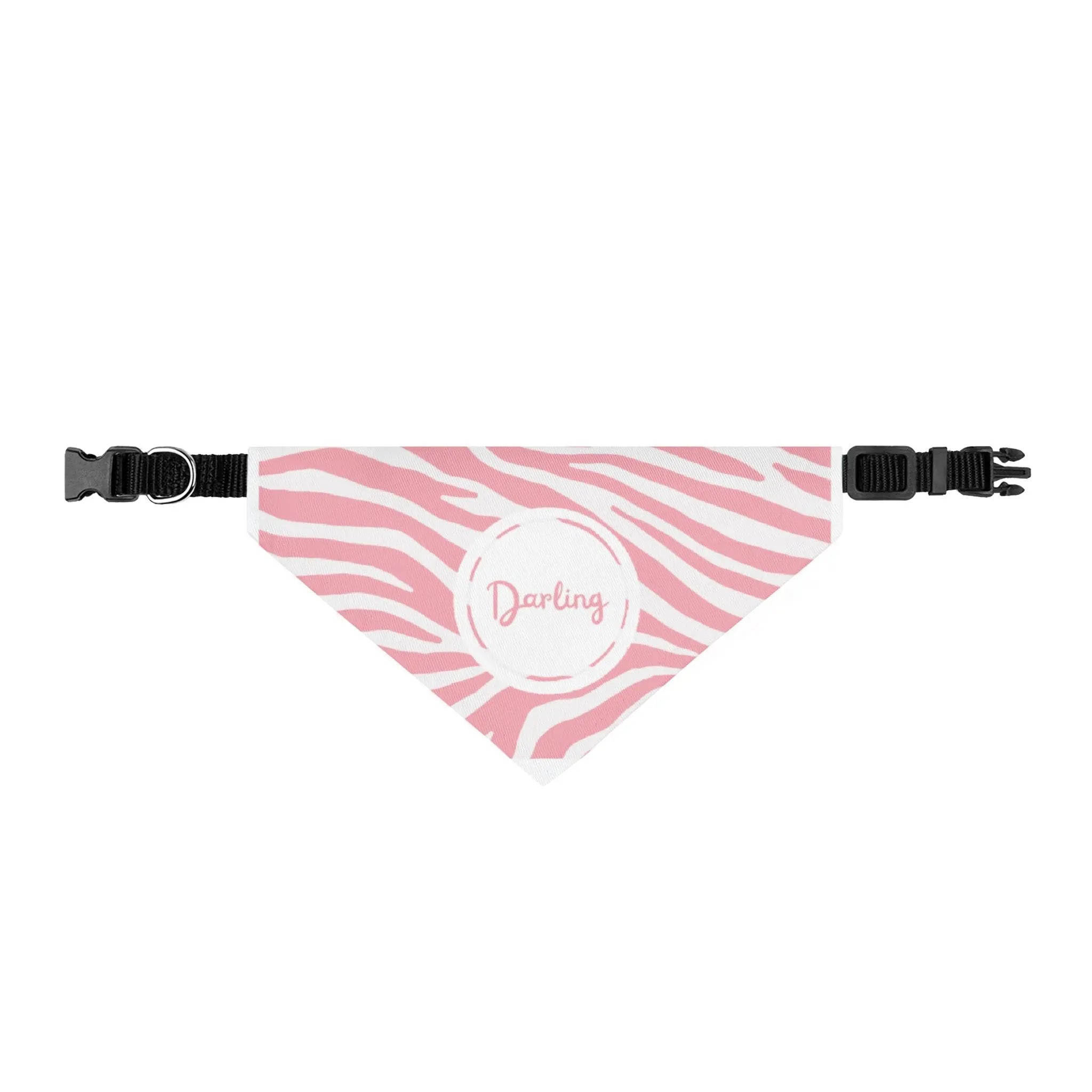 Pink Zebra "Darling" Clip-On Pet Bandana — Every Purchase Helps Rescue Dogs