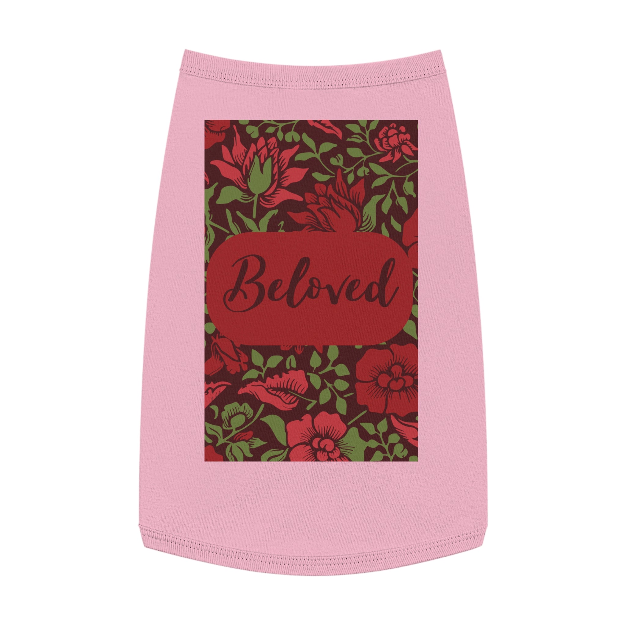 Beloved Floral Pet Tank Top — Red Rose Dog Shirt