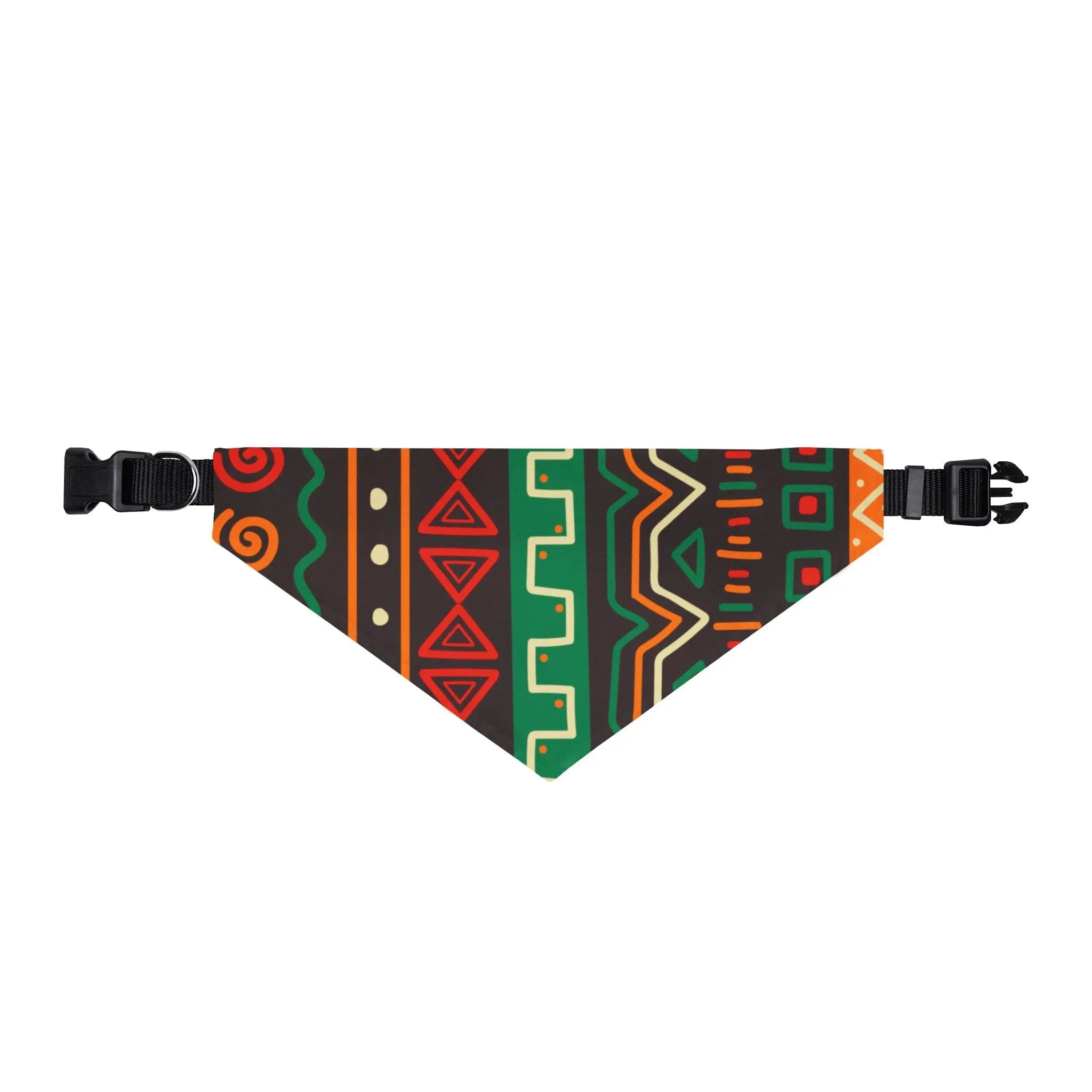 Tribal Geo Clip-On Pet Bandana — Bold African-Inspired Pattern for Dogs