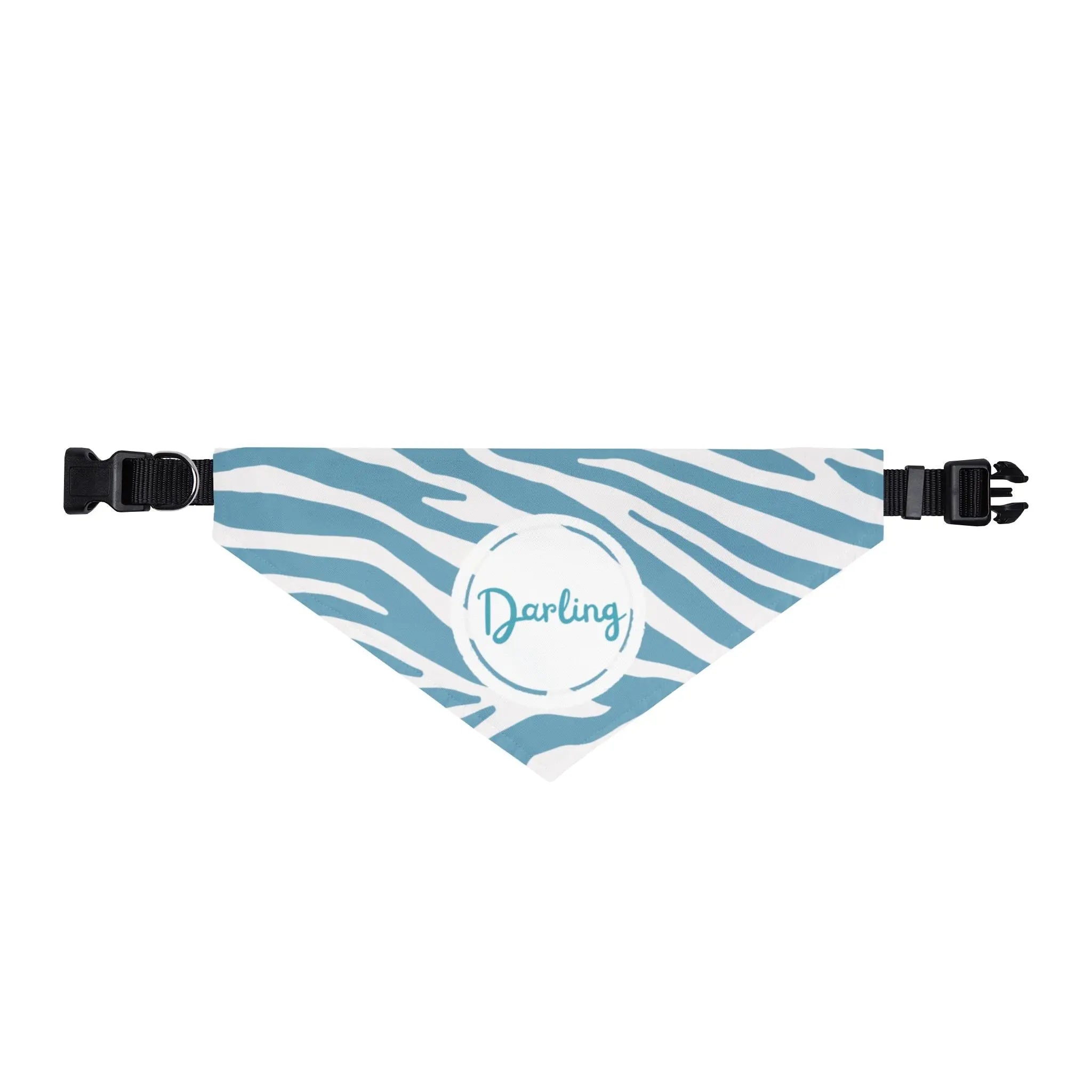 Blue Zebra "Darling"-Clip-On Bandana  - Every Purchase Helps Rescue Dogs