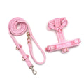 Pink teddy harness and leash