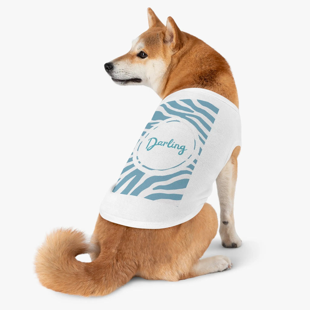 Pet Tank Top — Blue Zebra 'Darling' Dog Shirt Every Purchase Helps Rescue Dogs