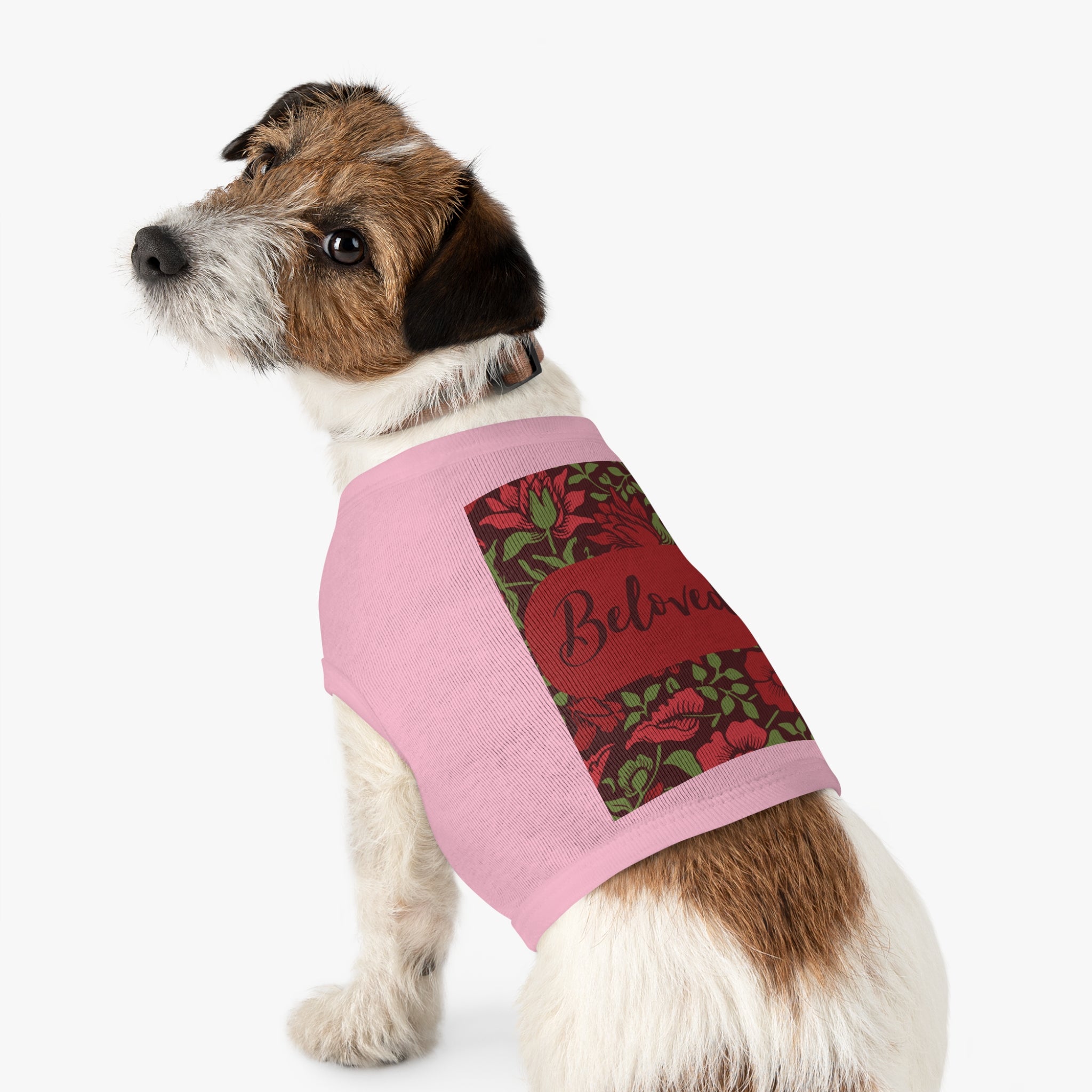 Beloved Floral Pet Tank Top — Red Rose Dog Shirt